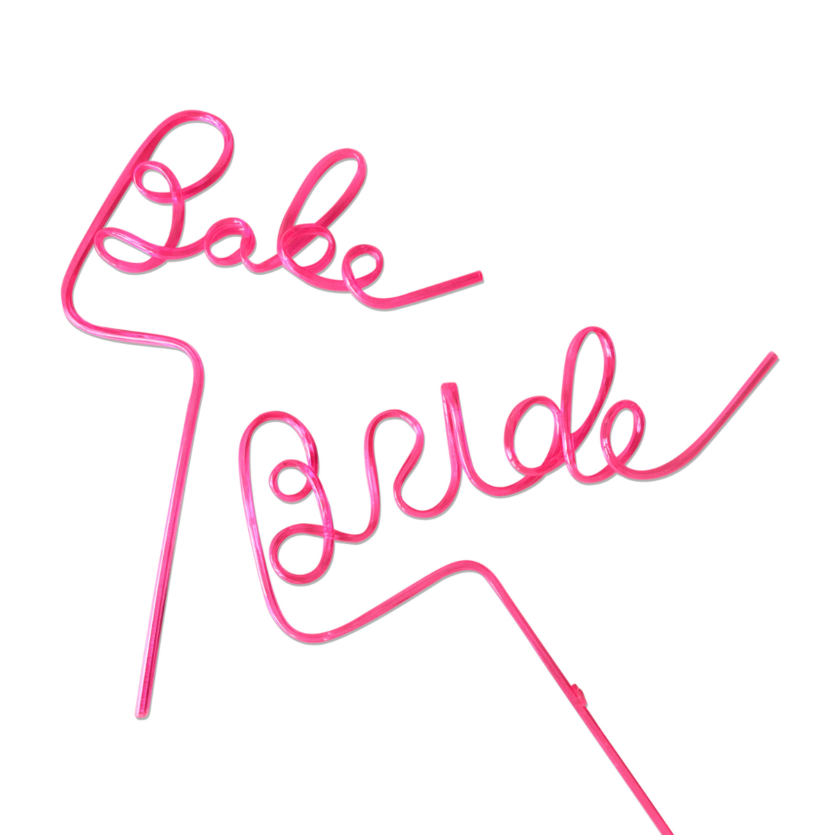 Formázott "Bride" szívószál mennyasszonynak